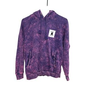 Teddy Fresh Purple‎ Acid Wash Hoodie Streetwear Y2K Graphic Indie Skater XS